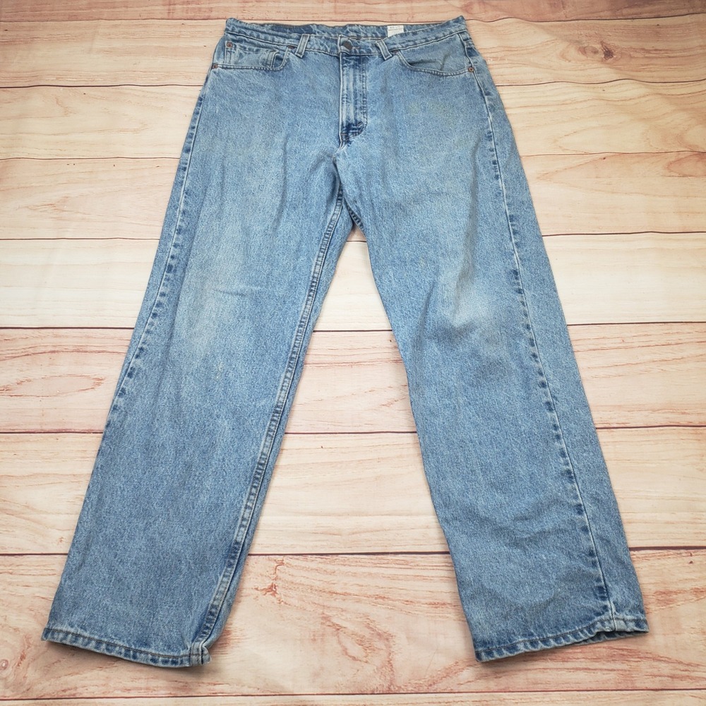 VINTAGE Levis 550 Relaxed Fit Tapered Leg Jeans‎ Mens 36x30 Blue Light Wash USA